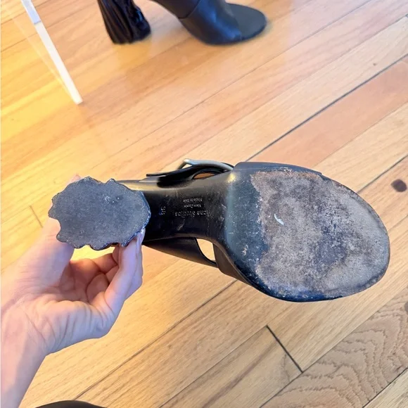 Acne Black Women's Sandals with Buckle - Picture 3 of 5